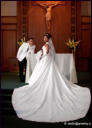 San Jose Church Wedding Photography - Altar, Groom behind Bride 011